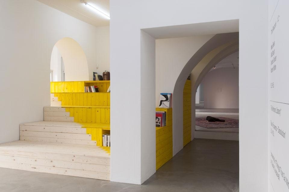 Céline Condorelli, Harry Thaler, <em>Things That Go Without Saying</em>, Grazer Kunstverein. Photo by Christine Winkler. Courtesy of Grazer Kunstverein Céline Condorelli, Harry Thaler, <em>Things That Go Without Saying</em>, Grazer Kunstverein. Photo by Christine Winkler. Courtesy of Grazer Kunstverein