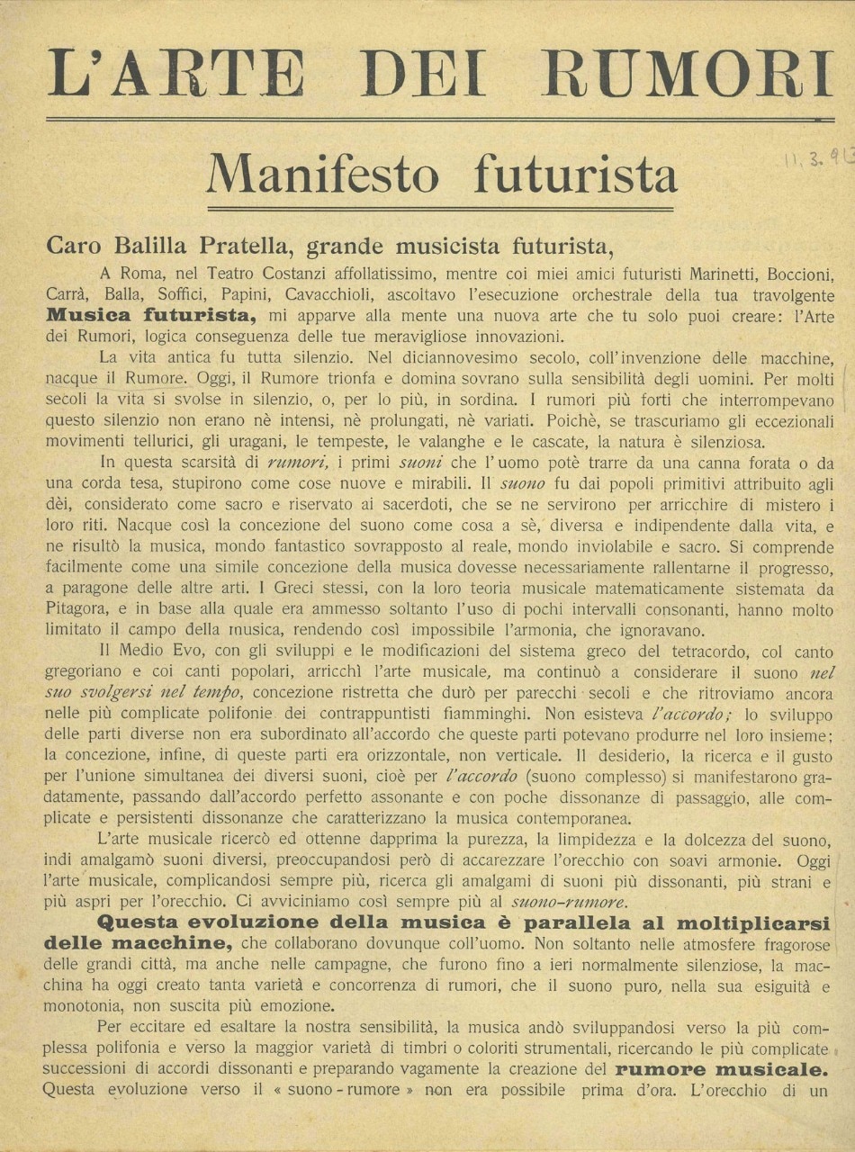 marinetti futurist manifesto analysis