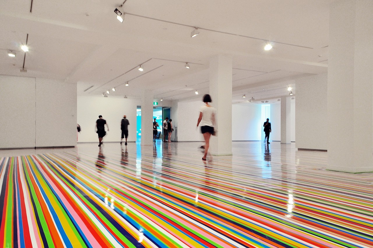 Jim Lambie, Zobop, 2014, Museum of Contemporary Art Australia Jim Lambie, Zobop, 2014, Museum of Contemporary Art Australia