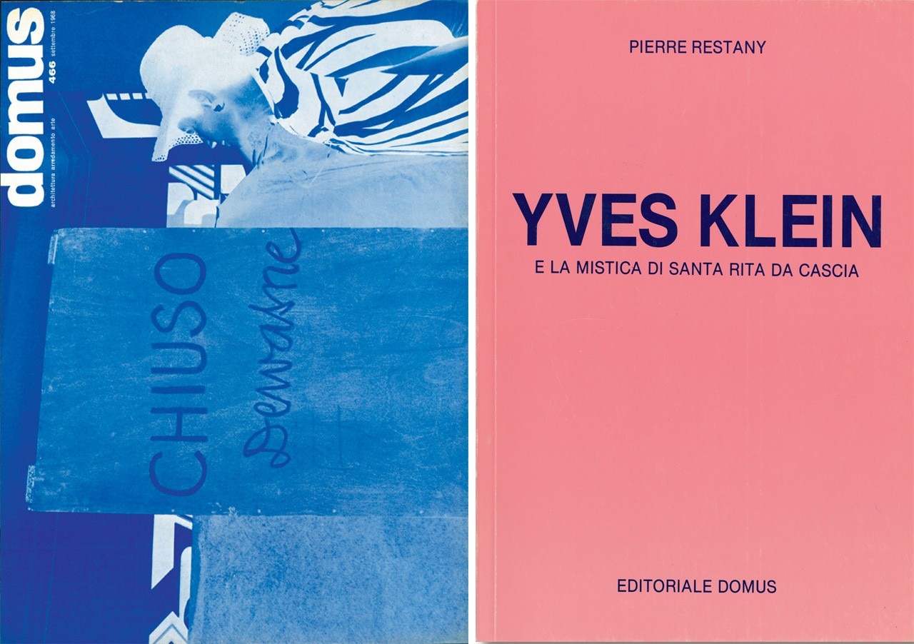 Copertina Domus 466; copertina Yves Klein di Pierre Restany