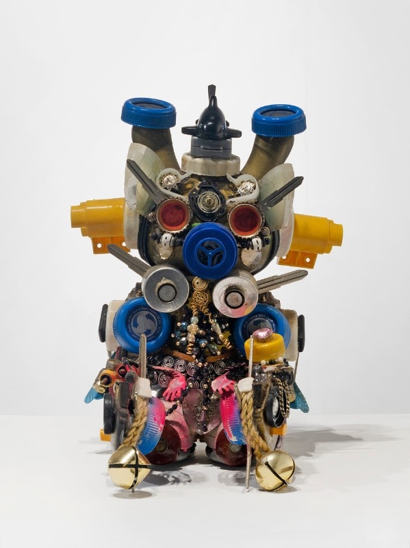 Bellsky, c. 2ooo. Sculpture with found objects, 12 x 10 x 12 inches. Photo by Cooper Dod, courtesy of the Estate of Rammellzee and Jeffrey Deitch, New York