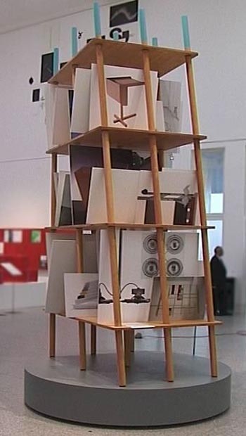 Grcic is an oversized shelf system and contains presentation folders of his work