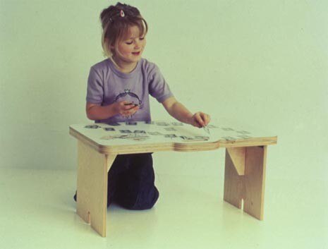 Oreo table may be used for reading, eating, playing or sitting