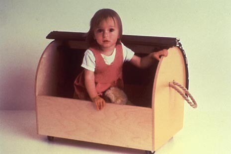 Petit Beurre, design Simon Maidment, is a storage unit on wheel that can be a small house