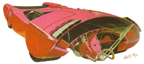 Prototype of sports car in the early ‘70s. Photo Domus 798/97