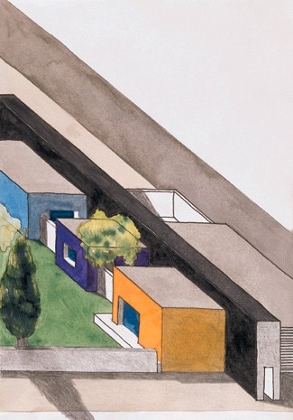 Architectural drawing, Ettore Sottsass, 2001
