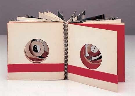 Fronzoni was constantly inventive in his exploration of new formats for the printed word, die-cutting, embossing: book presenting the sculptural work of Mario Nanni (1969). Photography by Luciano Soave