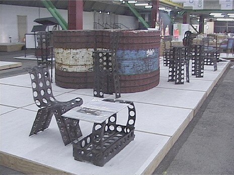 Collection of furniture made from old train wheels (CSAO Senegal)


