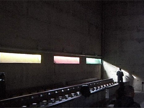 The church is the only part of the convent which isn’t built according to the modulor and isn’t on pilotis but sits directly on the ground