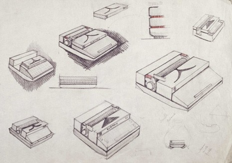 Sketches for the "Lettera 36", electric and portable typewriter, 1970. Collection du Centre Pompidou, Musée national d’art moderne / Centre de création industrielle. © Ettore Sottsass
