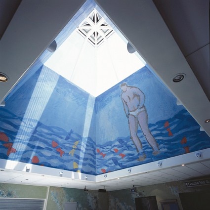 The mosaic by Sandro Chia. Photo Peppe Avallone 
