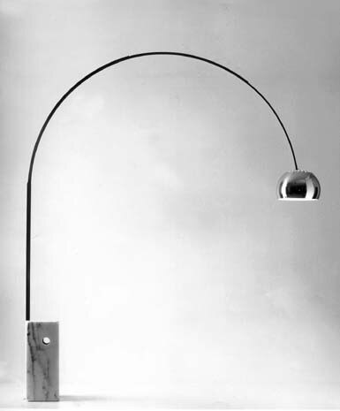 Arco lamp, designed by Achille e Piergiacomo Castiglioni in 1962, is produced by Flos
