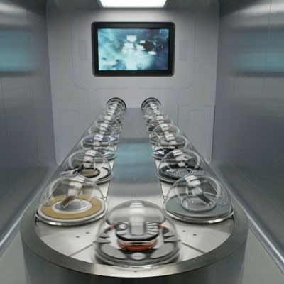 Container 13, where new Nokia models and prototypes run down a moving belt in a display that invites visitors to state their preferences
