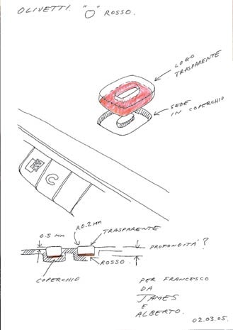 The elements that hold the sheets – an explicit citation of Ettore Sottsass’s Valentine – pay 
homage to the  Olivetti history
