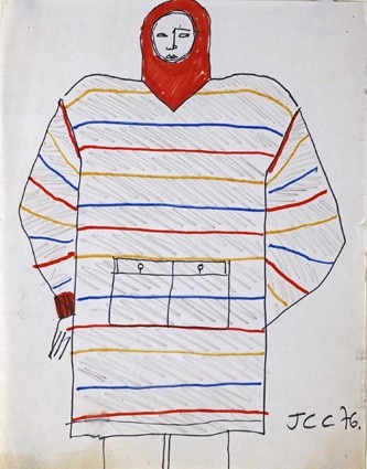 Jean Charles de Castelbajac, sketch for the Sportmax collection fall/winter 1976-1977 Jean Charles de Castelbajac, sketch for the Sportmax collection fall/winter 1976-1977