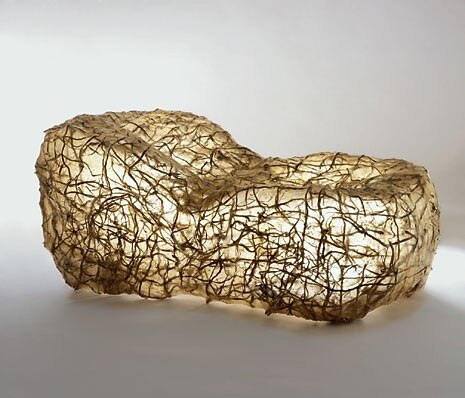 Liquorice root and fish glue in gelatine leaves
for the chaise longue by E. Fiocchetti,
M. Forlucci, C. Ronchi, A. Zampieri
