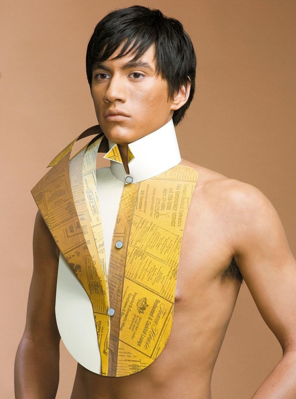 Michael Cepress, <i>Collars for the modern Gentleman with a Yellow Pages dress</i>, 2006.
Photo Michelle Moore