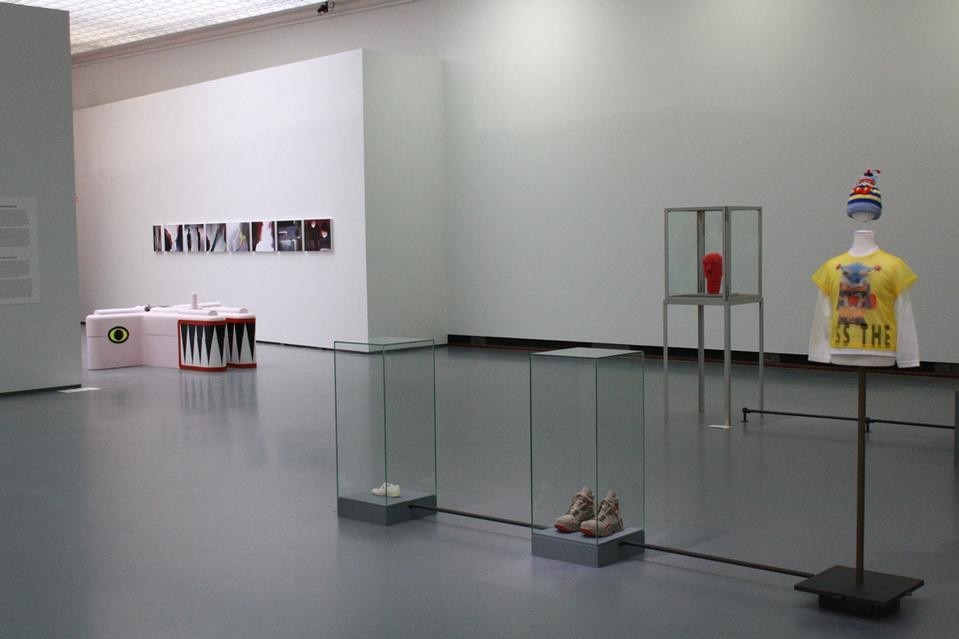 Installation view, to the left, Walter van Bierendonck’s new commission