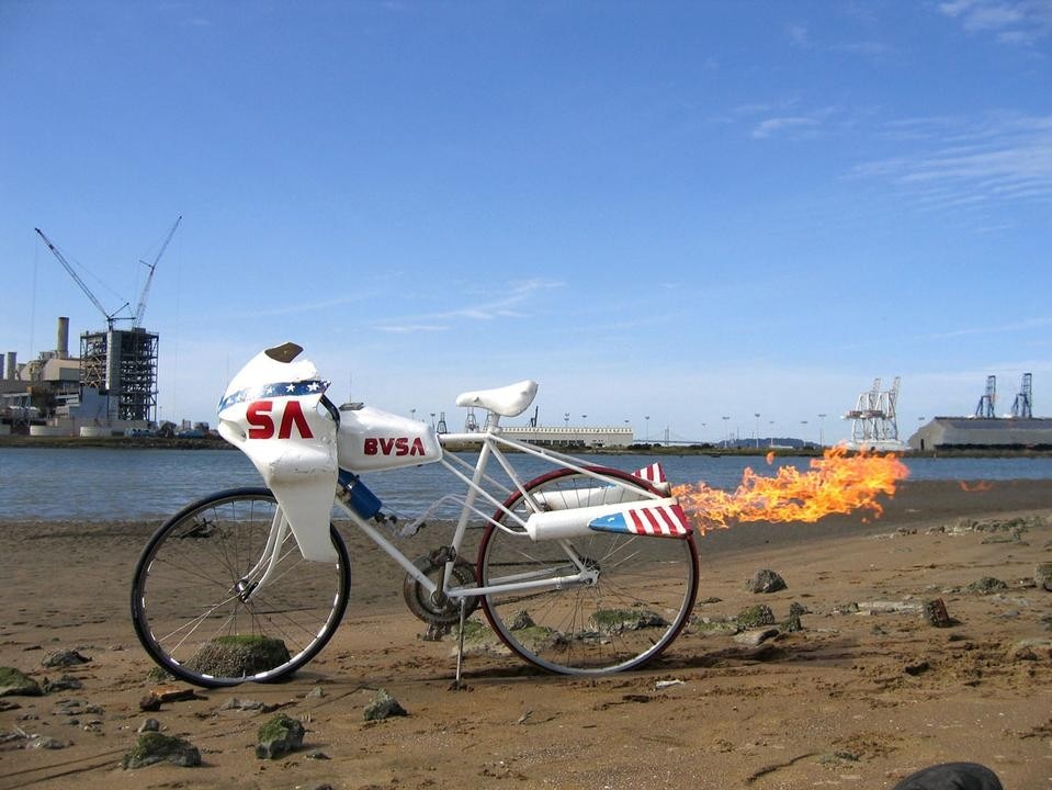 Bicycle Rocket Beach Fire by Cyclecide