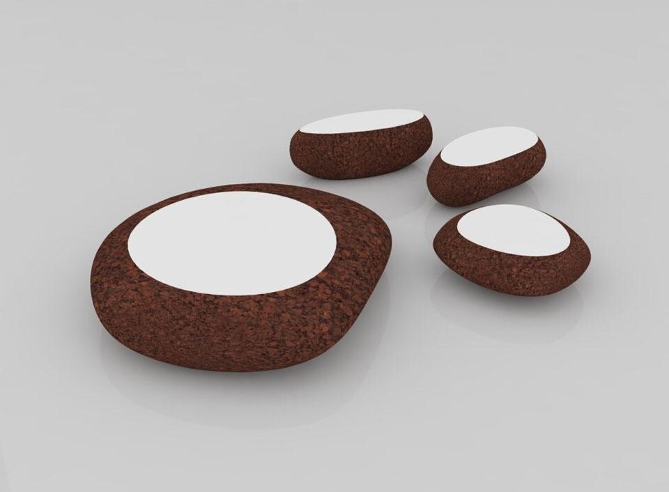 Portuguese designer Marco Sousa imagined a coffee-table suitable for the pool. Portuguese designer Marco Sousa imagined a coffee-table suitable for the pool.