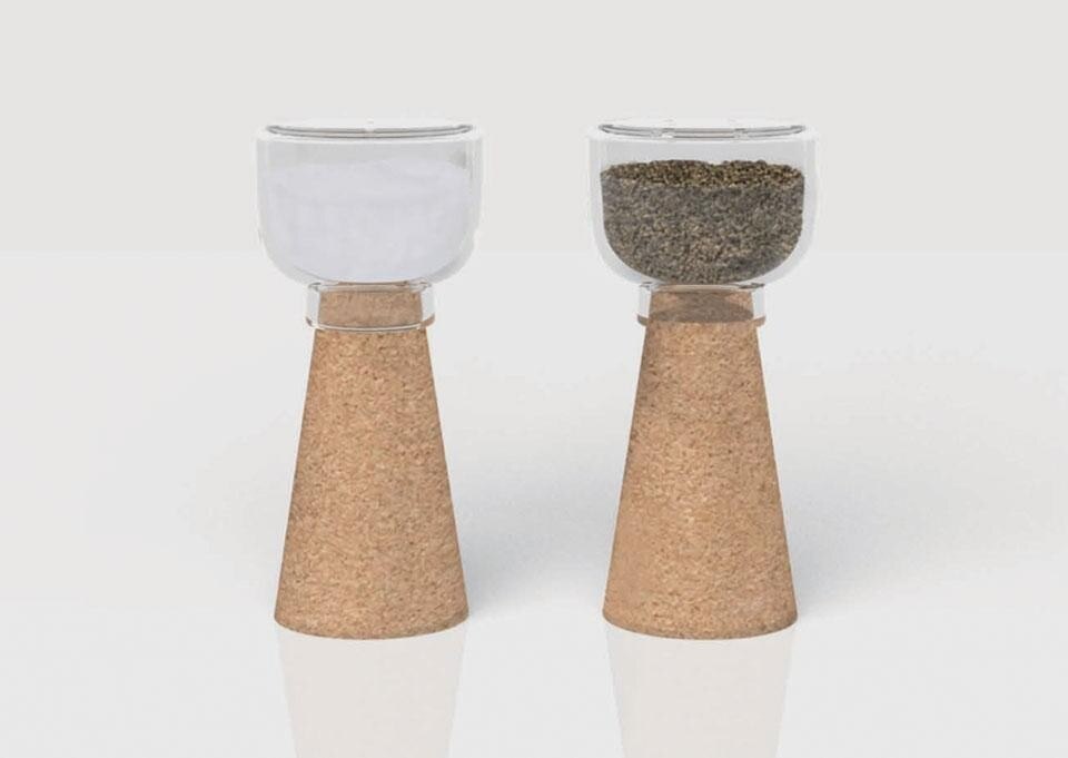 Nendo created a series of bowls for the table, as well as salt and pepper shakers. Nendo created a series of bowls for the table, as well as salt and pepper shakers.