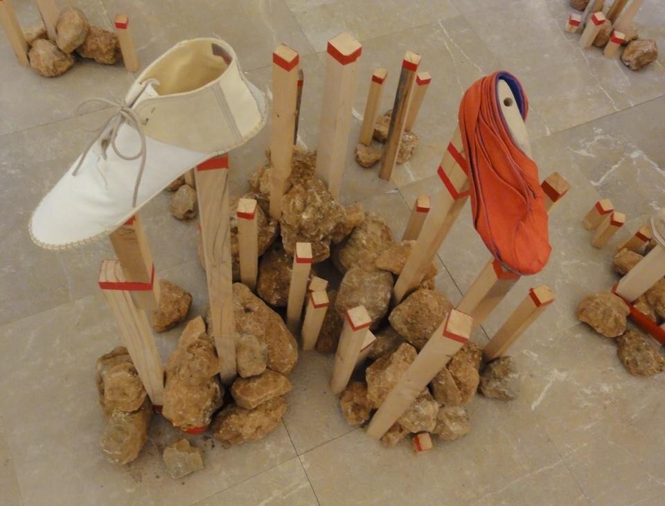 Two prototypes of shoes produced ??during the workshop.
