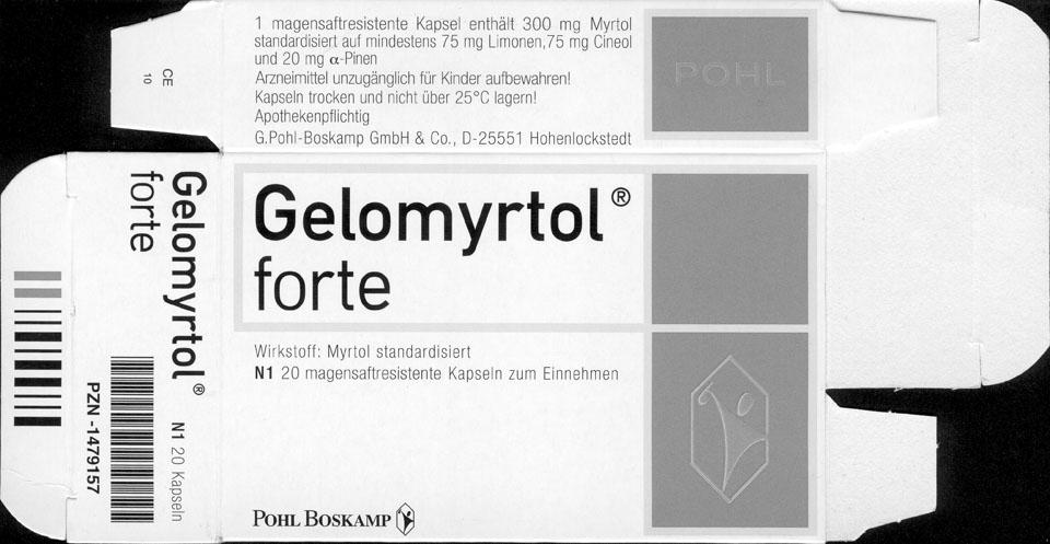 Another application 
of DIN by Pool: packaging for
the Gelomyrtol medicine.