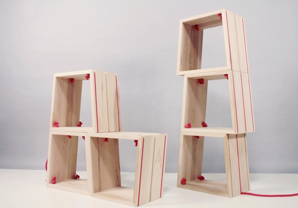 Un-do design's Katan-Koton is modular multi-functional furniture inspired by a toy from the Edo era. 