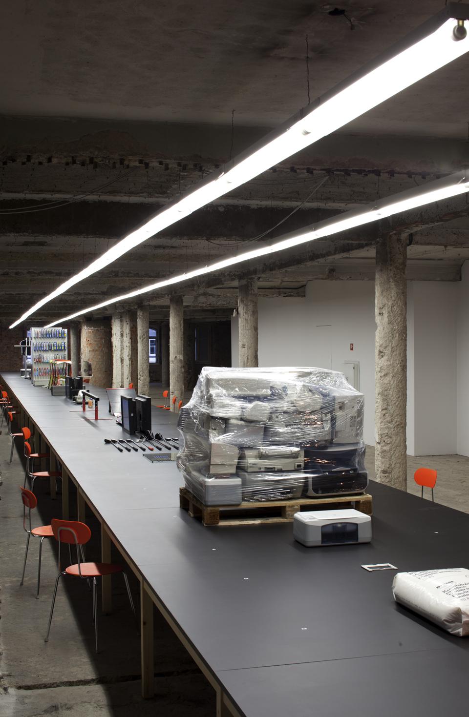 Installation view of the exhibition <i>Useless, an exploded view</i> curated by Jonathan Olivares at MUDE, Lisbon, on view until November 26.