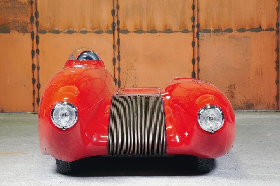 The Bisiluro racing car designed by Carlo Mollino in 1955 for the grueling  '24 hour' circuit of Le Mans.