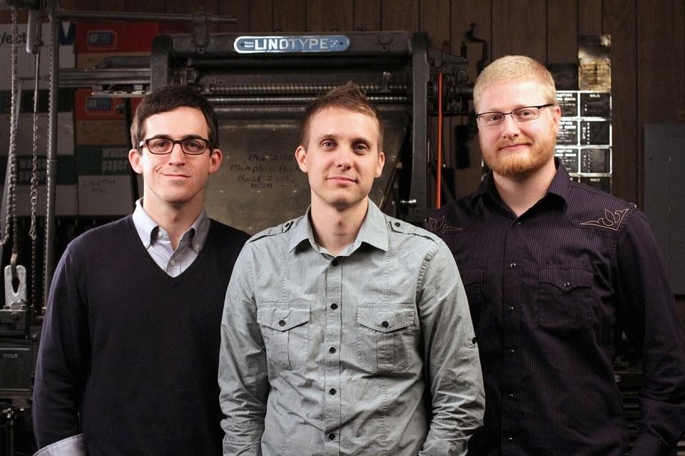 Left to right, the film directors Brandon Goodwin, Doug Wilson, and Jess Heugel Left to right, the film directors Brandon Goodwin, Doug Wilson, and Jess Heugel
