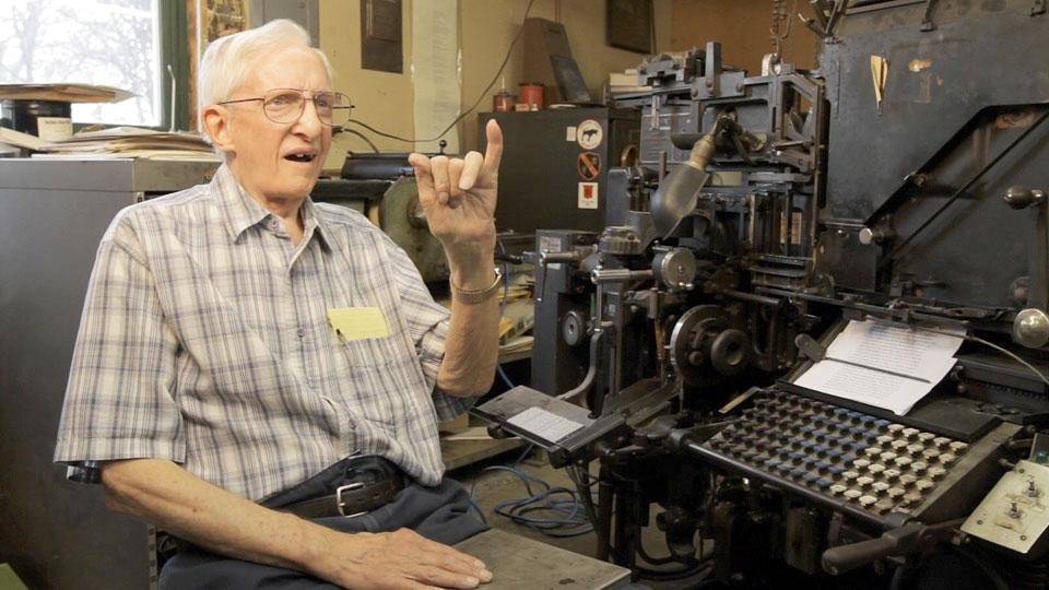 Deaf operator Eldon Meeks discusses his life with the Linotype Deaf operator Eldon Meeks discusses his life with the Linotype