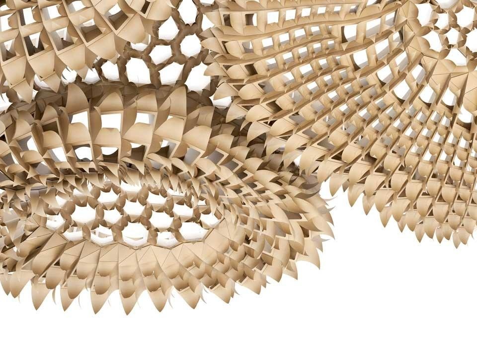 Achim Menges, in collaboration with Steffen Reichert, <em>HygroScope - Meteorosensitive Morphology</em>, 2012. © Achim Menges Achim Menges, in collaboration with Steffen Reichert, <em>HygroScope - Meteorosensitive Morphology</em>, 2012. © Achim Menges
