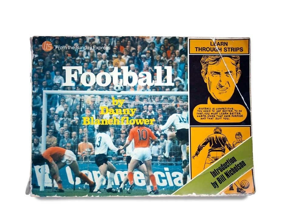 The comic strip produced
for the British newspaper
<em>Sunday Express</em> during
the early 1970s by Danny
Blanchflower, a respected
Irish footballer and football
manager