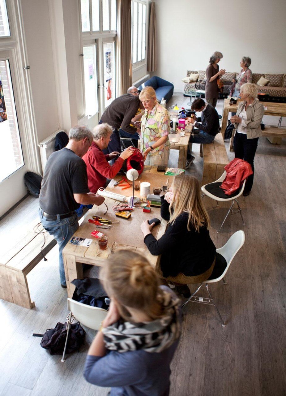 A repair café meeting in Amsterdam