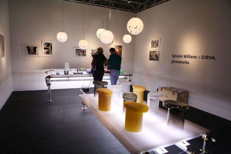 Young gallerist Victor Hunt presented Sylvain Willenz's, <em>Glassworks</eM>, with full and intense colours