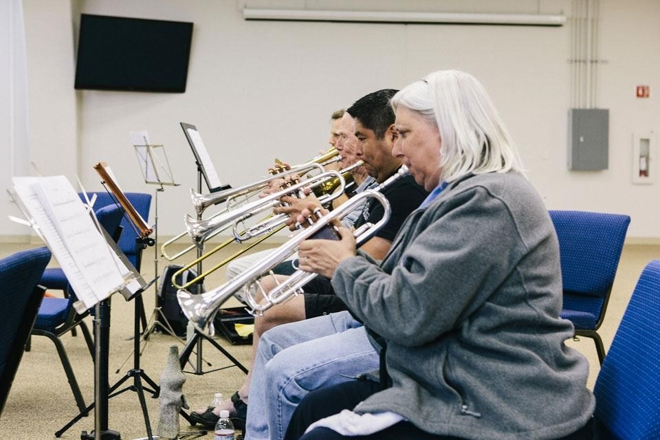 An International Space Orchestra rehearsal