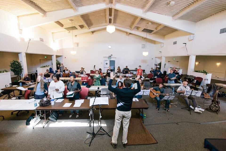 The International Space Orchestra rehearsing with Evan Price