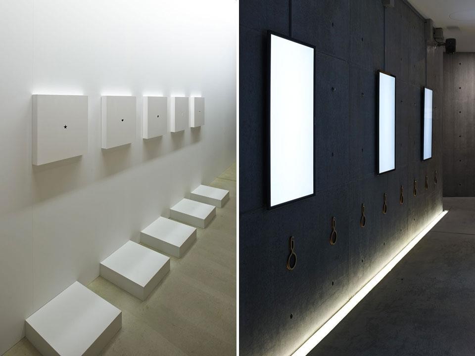 Top and above: <em>Design Ah!</em>, installation view at 21_21 Design Sight, Tokyo