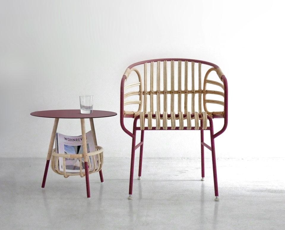 Top and above: Lucidi Pevere, <em>Raphia</em> chair for Casamania