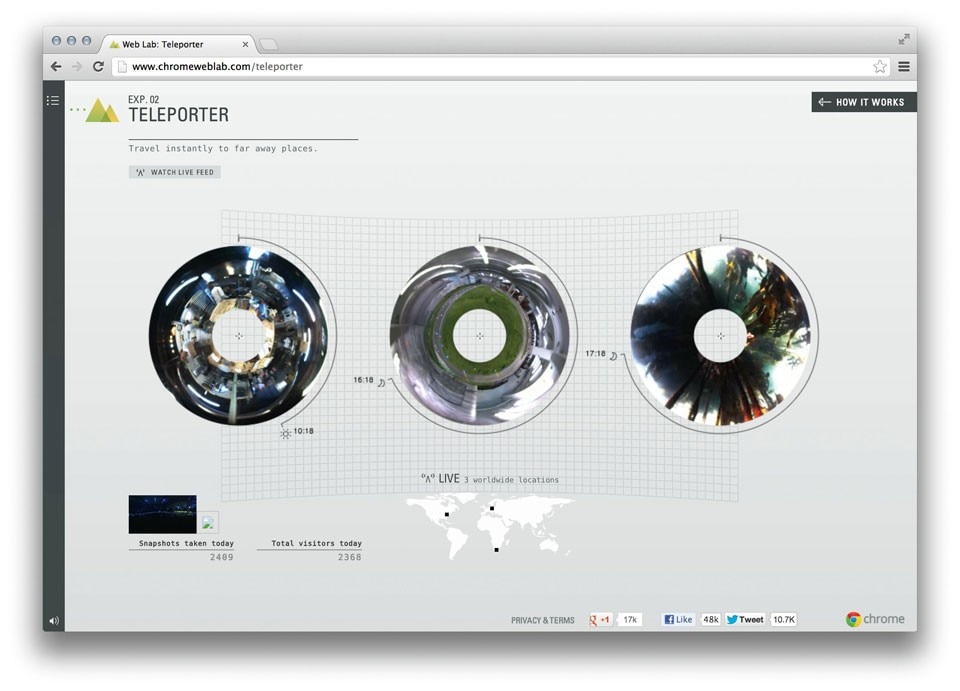 Online interface for the Universal Orchestra and Teleporter experiments