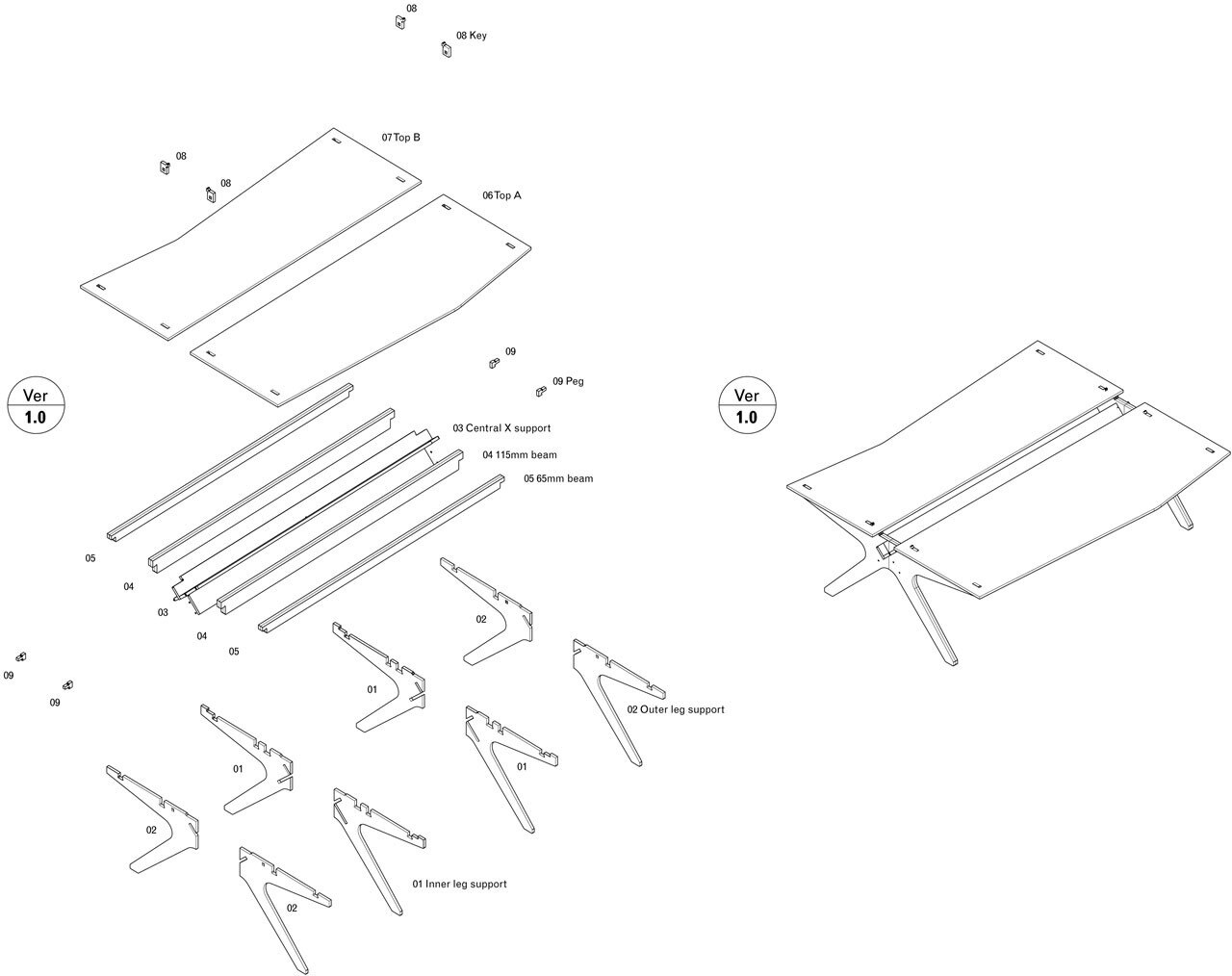 Domus 971 Open Desk