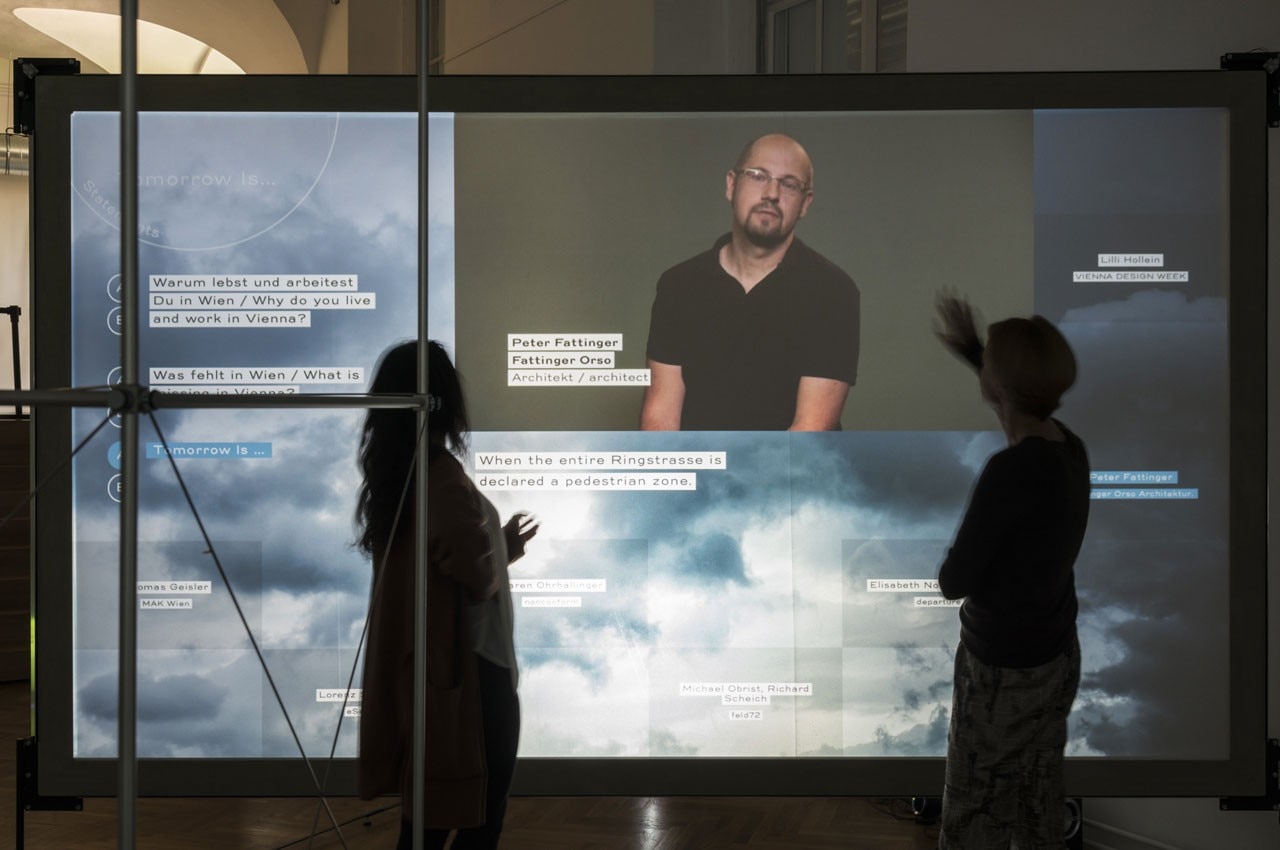 View of departure's exhibition "Tomorrow is ...", MAK FORUM. © MAK/Mika K. Wisskirchen