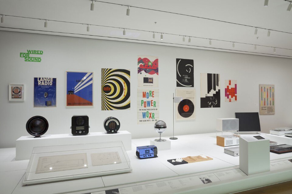 Vista della mostra “Making Music Modern: Design for Ear and Eye”, MoMA