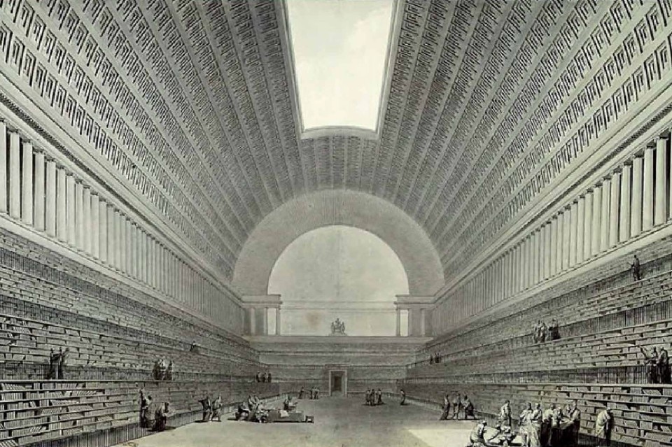 Étienne-Louis Boullée, Restauration de la Bibliothèque nationale, 1785–1788 © National Library of France 