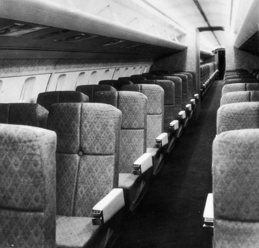 Scale model of the Concorde 001 prototype interiors. Photo by Sud-aviation, 1967 Scale model of the Concorde 001 prototype interiors. Photo by Sud-aviation, 1967