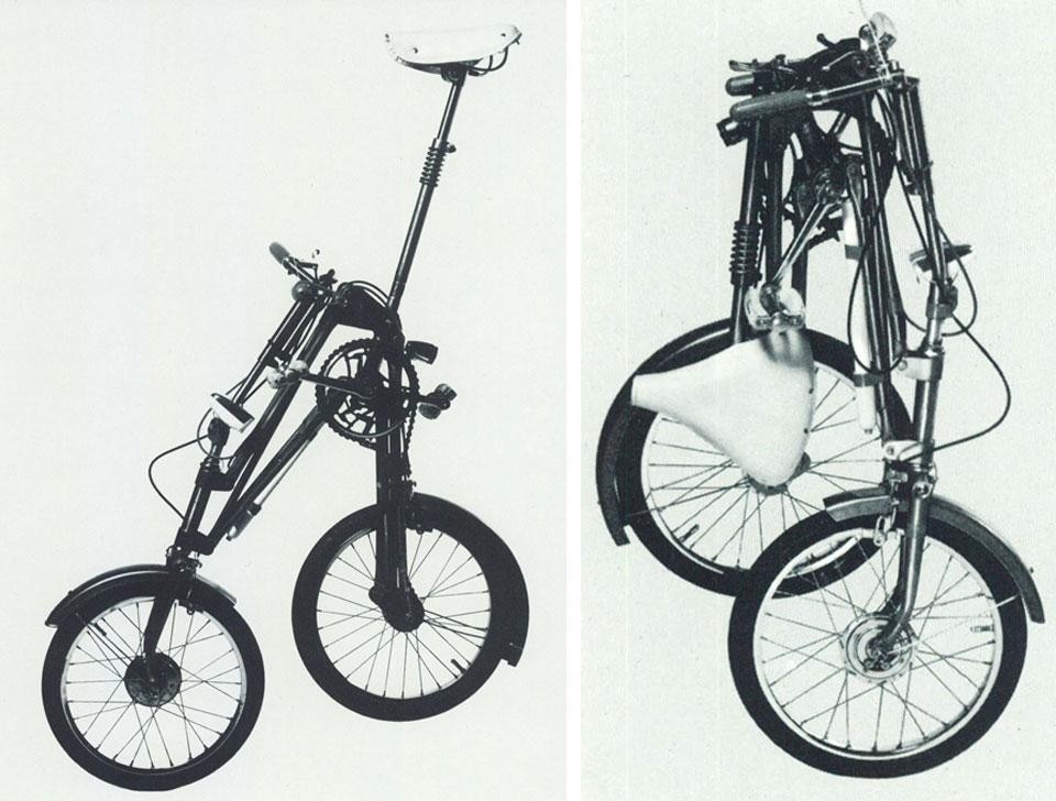 Graham Herbert's design, winner of the third prize, featured rapid folding with no adjustment of handlebar or saddle