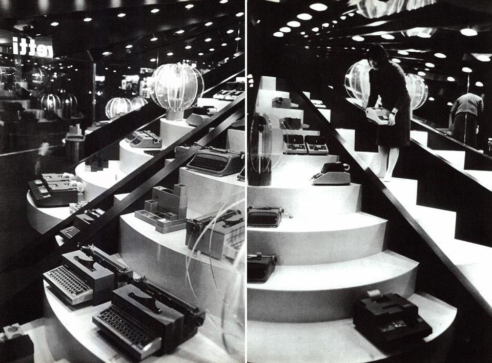 Olivetti store in Buenos Aires. Photos by Erich Hartmann, from the pages of Domus 466 / September 1968
