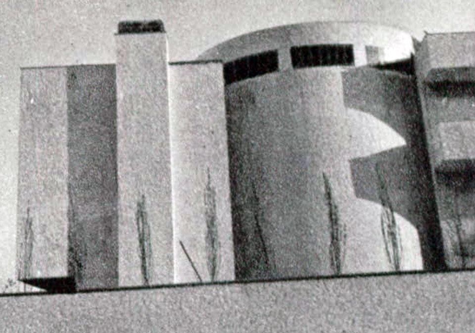The north façade of the house. From the pages of Domus 531 / February 1974