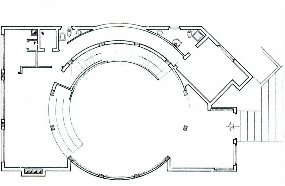 Ground floor plan. From the pages of Domus 531 / February 1974